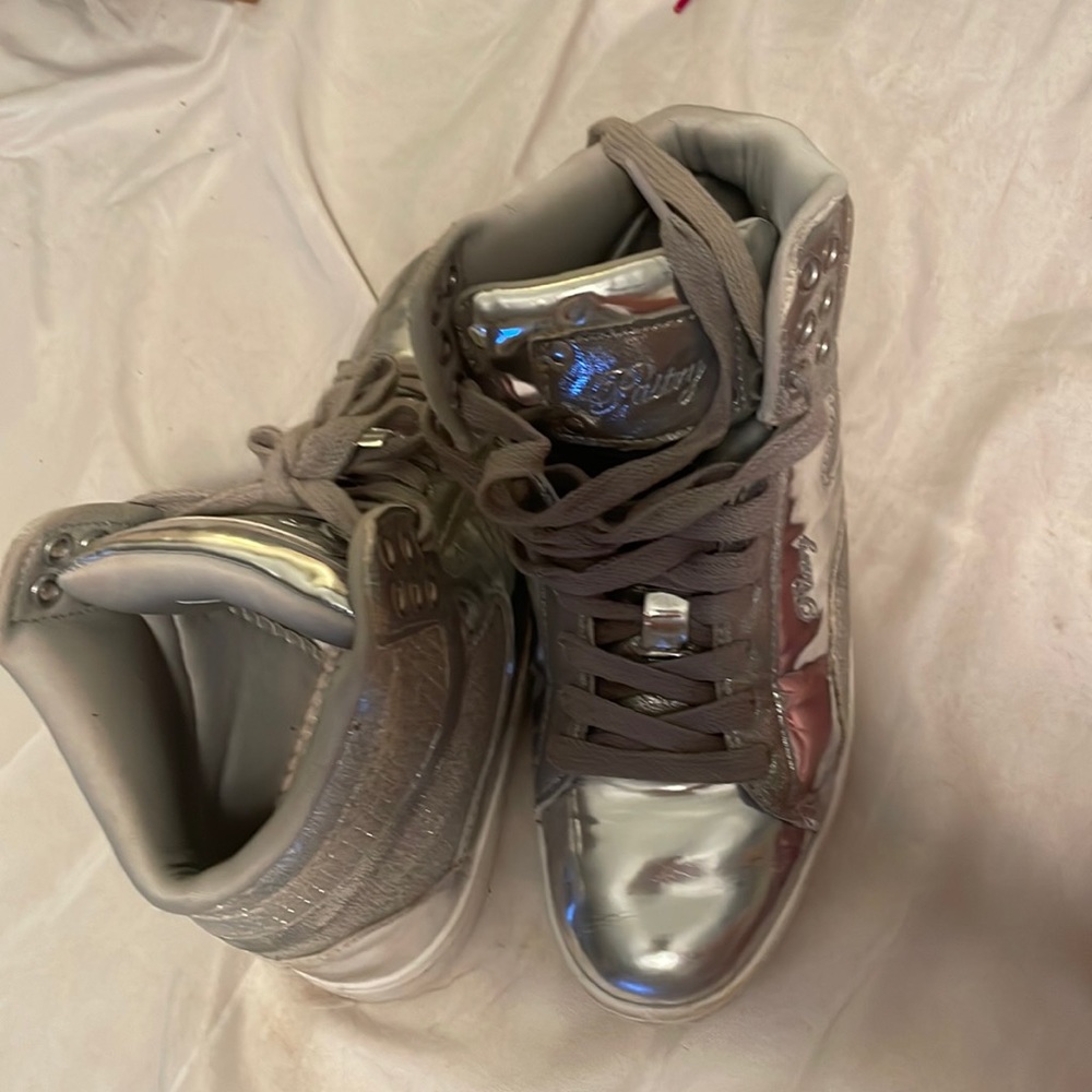 Silver chrome pastry sneakers